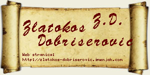 Zlatokos Dobrišerović vizit kartica